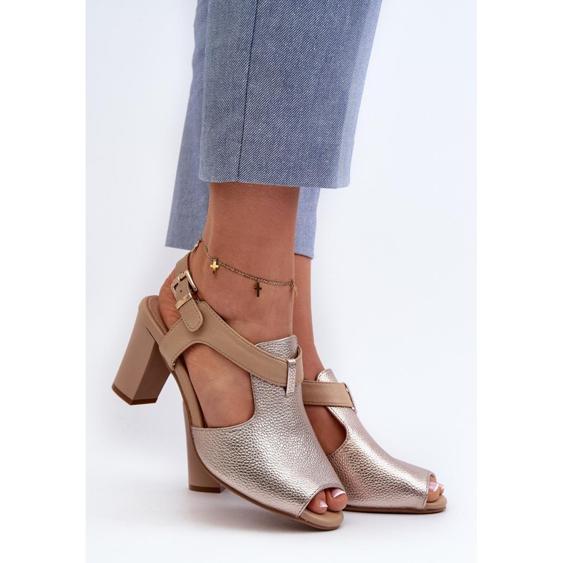 Step in style Queenmarie ASA228-3 arany szandál - Lépjen stílusosan sárga 1