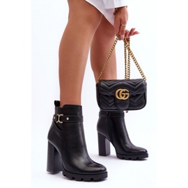 Step in style Liani F38 modell fekete bőr csizma - Lépj stílusosan 1