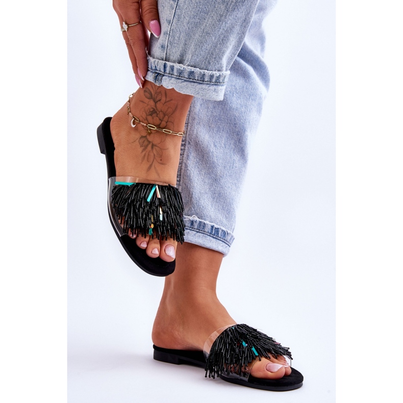 Step in style Szandál papucs S.Barski KV-576-4 fekete - Lépjen stílusosan 1