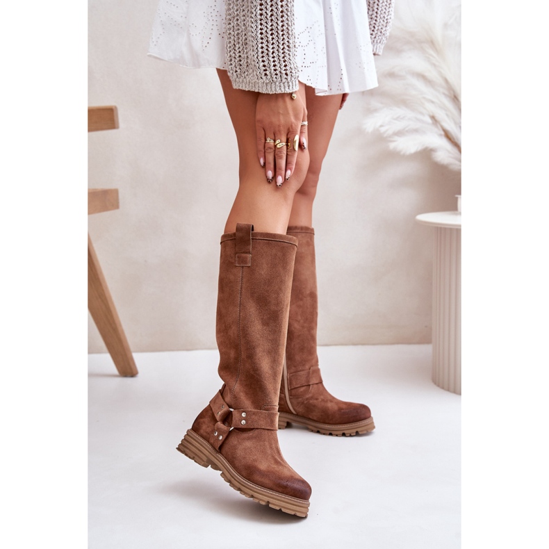 Step in style Lewski 3615 típusú barna velúr csizma - Lépjen stílusosan 1