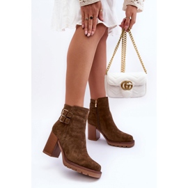 Step in style Bakancs Modell Makeline H8-526 Olive Suede - Lépjen stílusosan zöld 1