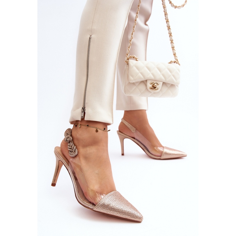 Step in style Modell Da MR1966-11 Champagne sarkú cipő - Lépj stílusosan bézs 1