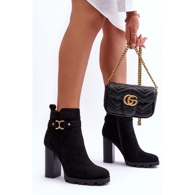 Step in style Liani F38-1 típusú fekete velúr csizma - Lépjen stílusosan 1