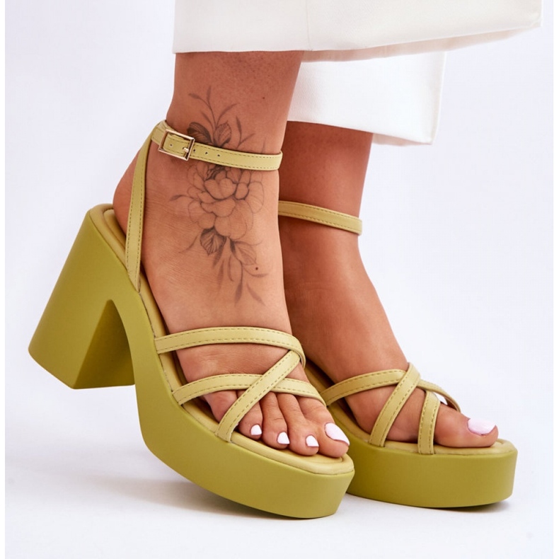 Step in style Shemira 78-130 modell szandál zöld - Lépjen stílusosan 1