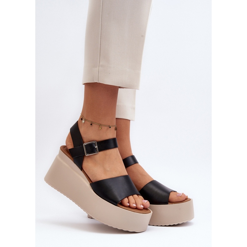 Step in style Geferia PS18 modell szandál fekete - Lépj stílusosan 1