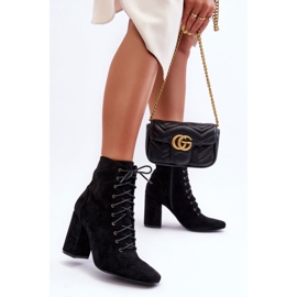 Step in style Saolio L08-237 típusú fekete velúr csizma - Lépjen stílusosan 2