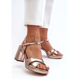 Step in style Jatine modell szandál 24SD98-6988 Gold - Lépjen stílusosan sárga 1