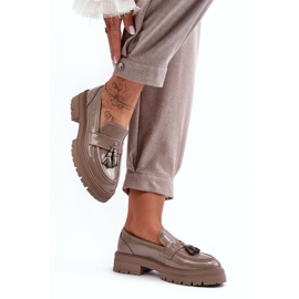 Step in style Cipők Model Velenase YL189 Dark Beige Lakier - Lépj stílusosan bézs 2 Step in style Cipők Model Velenase YL189 Dark Beige Lakier - Lépj stílusosan bézs 2