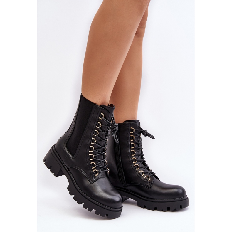 Step in style Workers Model Charmea F33 fekete bőr - Lépjen stílusosan 1