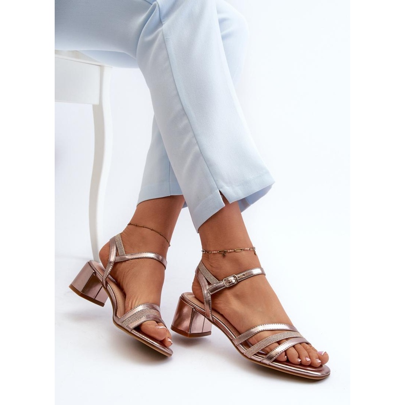 Sergio Leone Szép női szandál eko bőrből rózsaszín 1