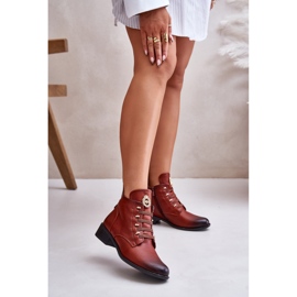 Jezzi Stílusos barna díszítésű csizma 1