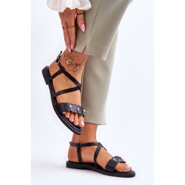 S. BARSKI Modell S.Barski Fekete szandál 1