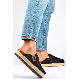 DM802B női zárt papucs, fekete 1