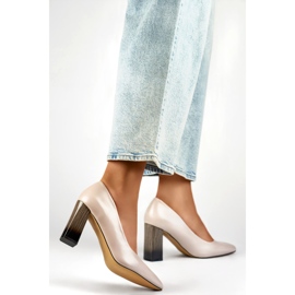 Bőrbetétes szivattyúk GD-FL486A-L.BE bézs 1