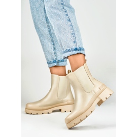 Chelsea csizma Modell DES909BE Bézs - PRIMO 2