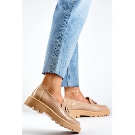 Női cipő díszítéssel 23-10862BE bézs 1
