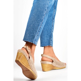 Női ékszandál GD-FL1243KH, bézs 1