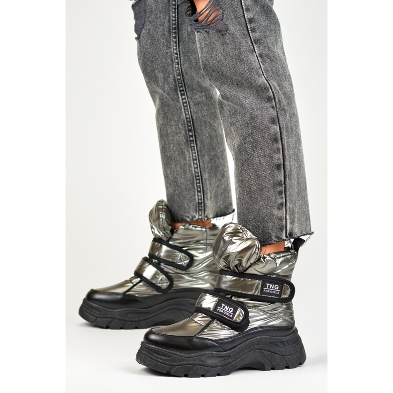 Tépőzárral rögzíthető hócsizma 22-PY16062SI szürke 1