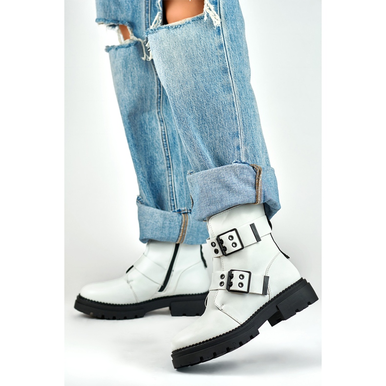 Munkáscsizma Modell Axelle 250007W-PU White Lacquer - PRIMO fehér 1