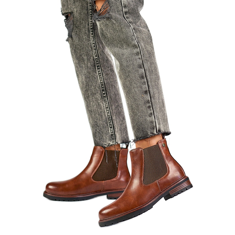 Chelsea csizma Modell GD-WL71C Barna/Camel - PRIMO 1