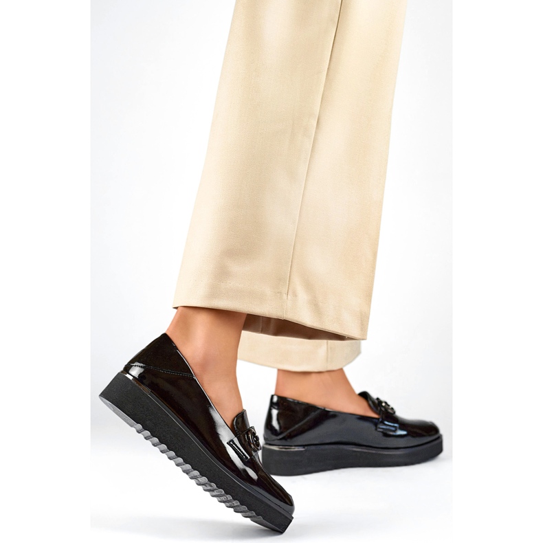 Női patentos cipők 24-58284B fekete 1