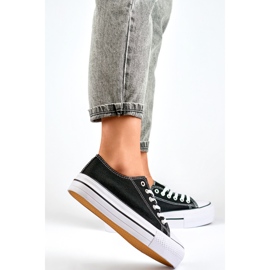 Női platform tornacipő QY832B fekete 1