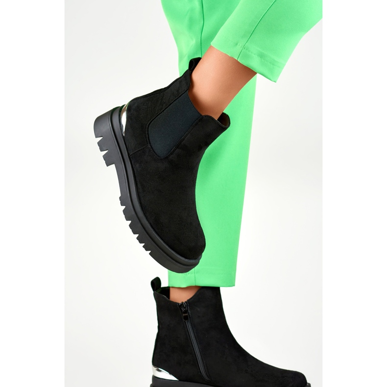 Női Chelsea csizma XJ-351B fekete 2