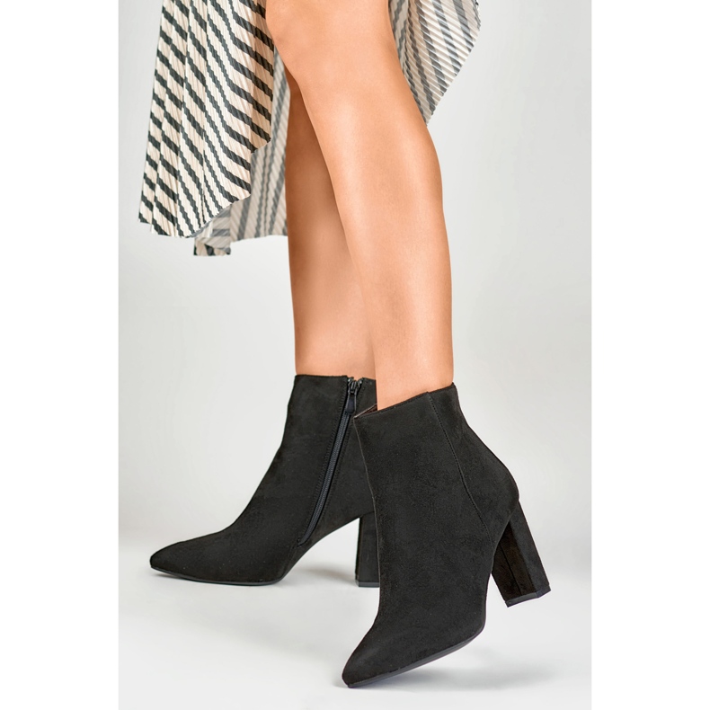 Csizma Modell DF3707B Black Suede - PRIMO bézs 2