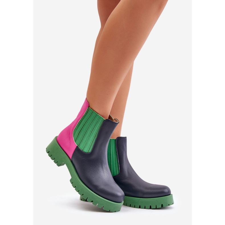 Lewski Shoes Női bebújós bőr lapos csizma Lewski 3611 Multicolor kék 1 Lewski Shoes Női bebújós bőr lapos csizma Lewski 3611 Multicolor kék 1
