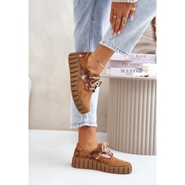 Velúr Cipők A Barna Hipnózis Platformon 2