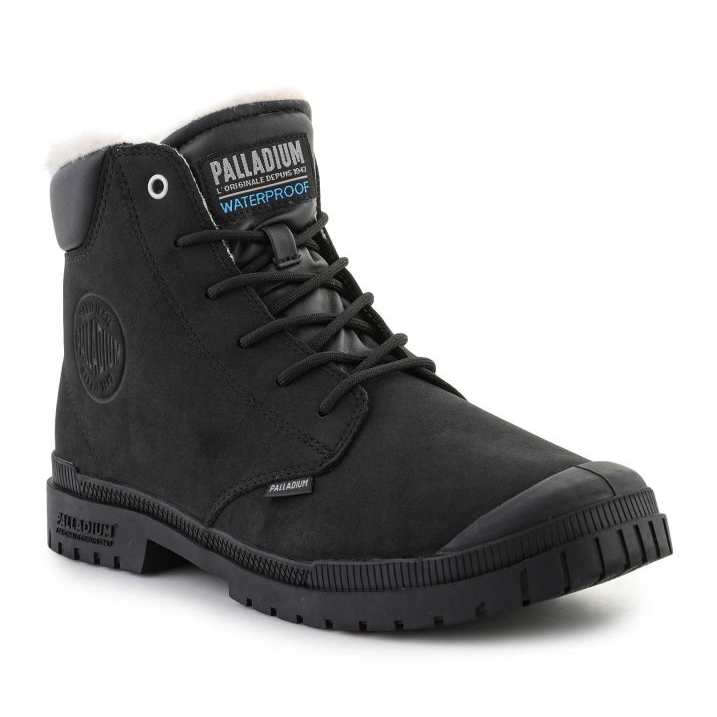 Palladium sp20 mandzsetta bőr vízálló Wl 79067-008-M cipő fekete 1