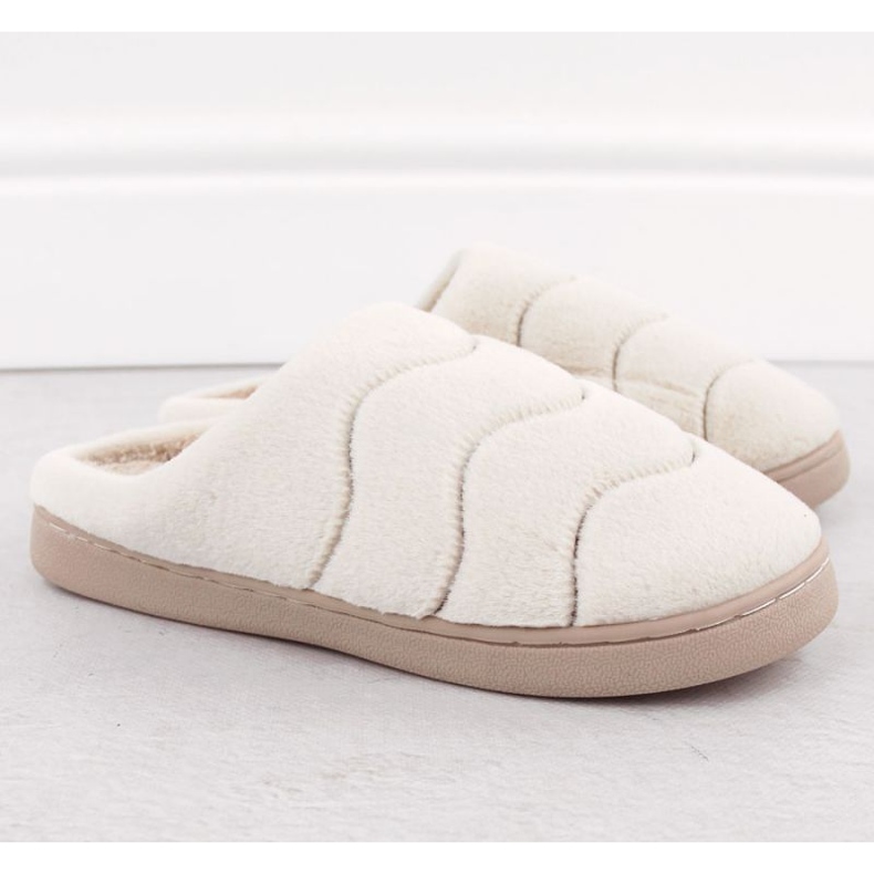 Unisoft W 6622 EVE466B szőrme otthoni papucs bézs 2