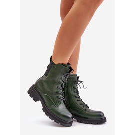 Jezzi Szigetelt munkáscsizma cipzárral, zöld Leairae 1