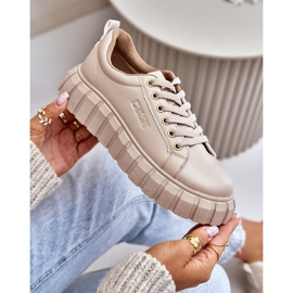 Big Star női szigetelt tornacipő MM274618 bézs 2