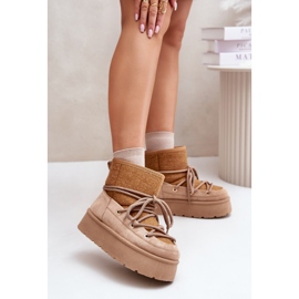 Barna Mavora Hócsizma Fűzéssel Egy Platformon bézs 2 Barna Mavora Hócsizma Fűzéssel Egy Platformon bézs 2