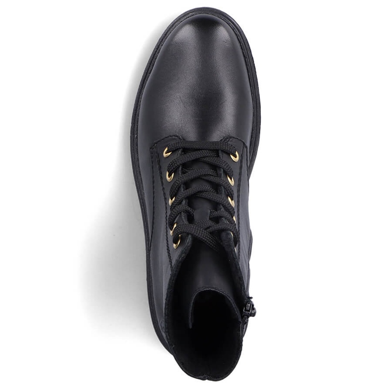 Bőr kényelmes női szigetelt fekete csizma Rieker Z2841-00 2 Bőr kényelmes női szigetelt fekete csizma Rieker Z2841-00 2