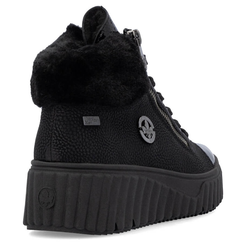 Vízálló női fekete ékcsizma Rieker N2505-00 1 Vízálló női fekete ékcsizma Rieker N2505-00 1