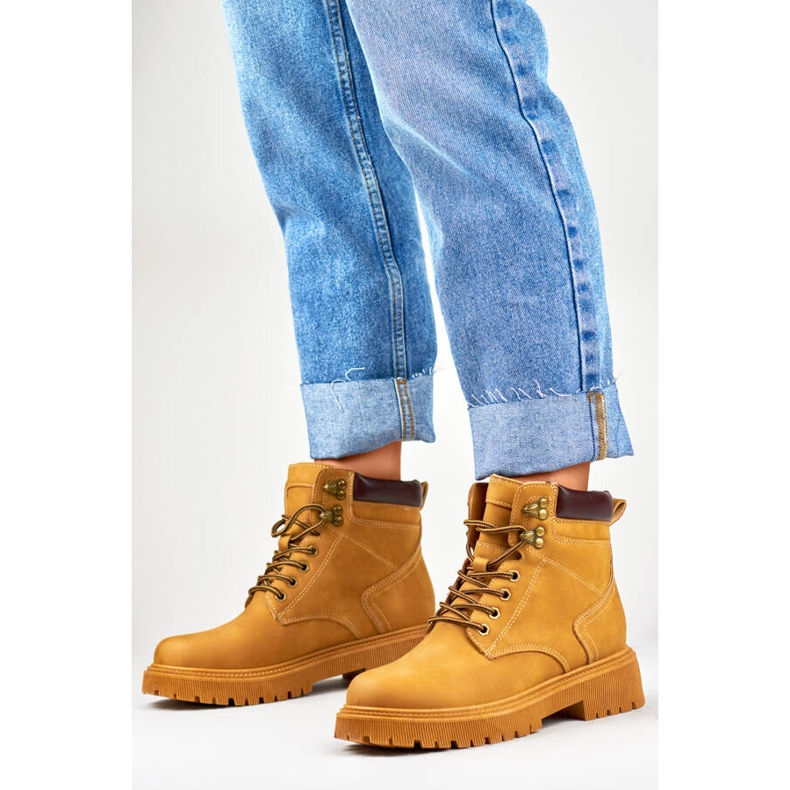 Női szigetelt csizma teve 9501-PA-C barna 1