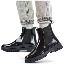 Női Chelsea csizma vastag talppal, fekete YX227-1B 1