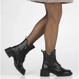 Filippo DBT6501/24 Bk bőr magas sarkú bokacsizma, fekete 1