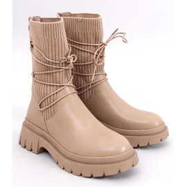 Willet Khaki zoknis bokacsizma bézs 1