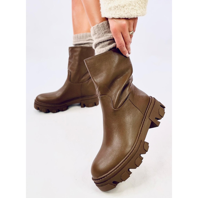 Bunton Brown egyenes szabású bokacsizma barna 2