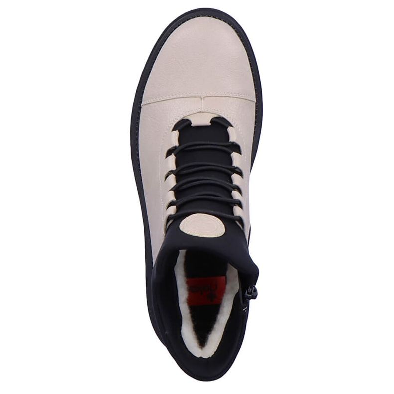 Vízálló és kényelmes női bézs színű hőszigetelt csizma Rieker Y3163-60 2