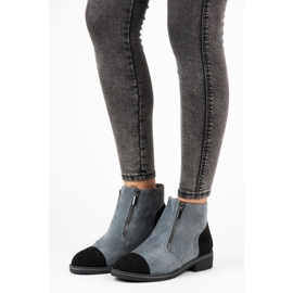 Vices Velúr bokacsizma őszre szürke 1