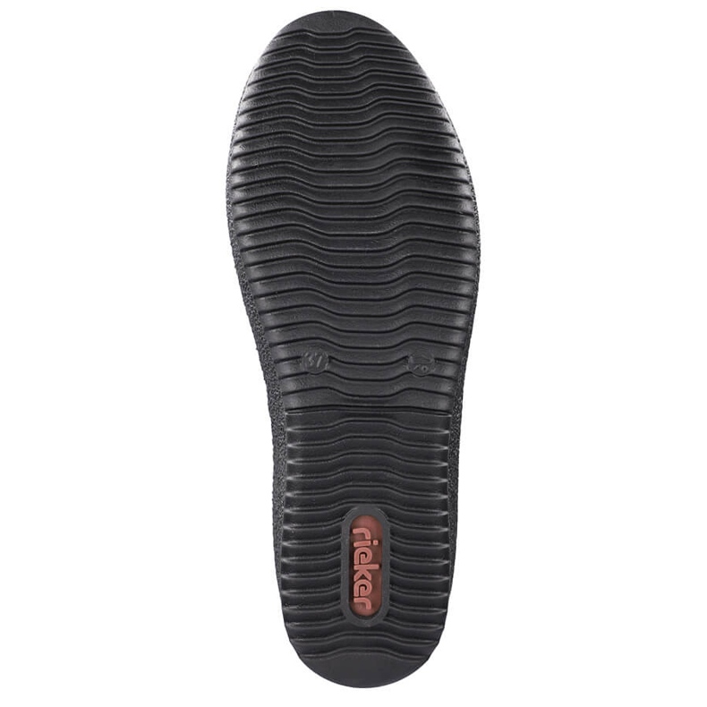 Bőr vízálló hócsizma Rieker báránygyapjúval szigetelve fekete 2