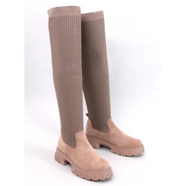 Trotter Khaki zoknis csizma bézs 1