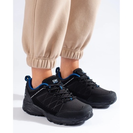 DK Vízálló női trekking cipő, fekete és kék 2