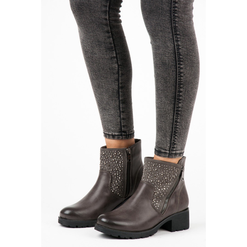 Vices Lezser cipzáras bokacsizma szürke 1