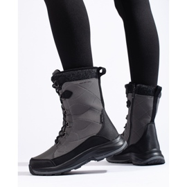 Női fűzős túracipő DK vízálló szürke 2