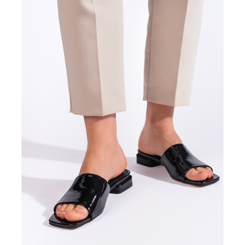 Goodin Női klasszikus fekete magassarkú öszvérek 1